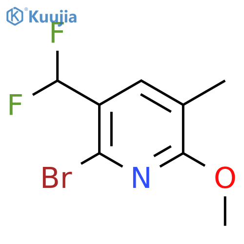 2-Bromo-3-(difluoromethyl)-6-methoxy-5-methylpyridine structure