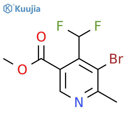 Methyl 3-bromo-4-(difluoromethyl)-2-methylpyridine-5-carboxylate structure