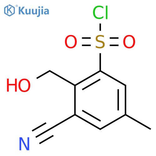 3-Cyano-2-hydroxymethyl-5-methylbenzenesulfonyl chloride structure