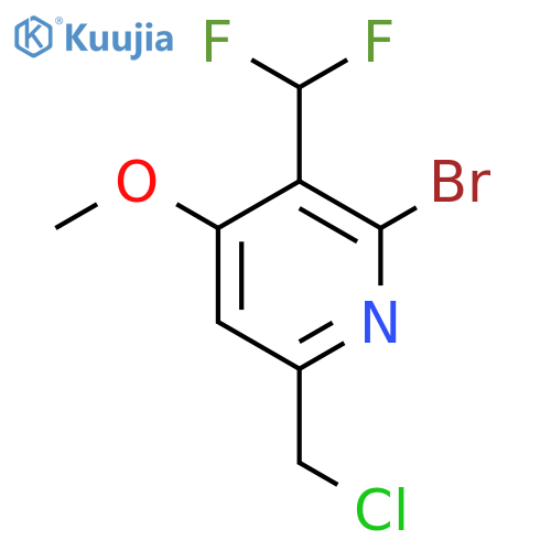 2-Bromo-6-(chloromethyl)-3-(difluoromethyl)-4-methoxypyridine structure
