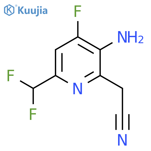 3-Amino-6-(difluoromethyl)-4-fluoropyridine-2-acetonitrile structure