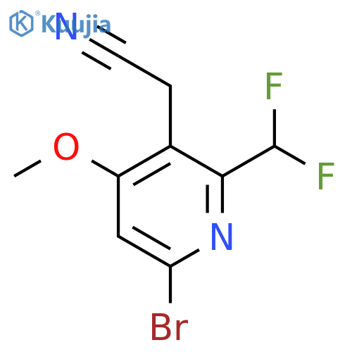 6-Bromo-2-(difluoromethyl)-4-methoxypyridine-3-acetonitrile structure