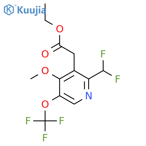 Ethyl 2-(difluoromethyl)-4-methoxy-5-(trifluoromethoxy)pyridine-3-acetate structure