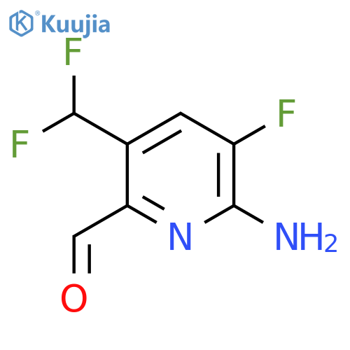 2-Amino-5-(difluoromethyl)-3-fluoropyridine-6-carboxaldehyde structure