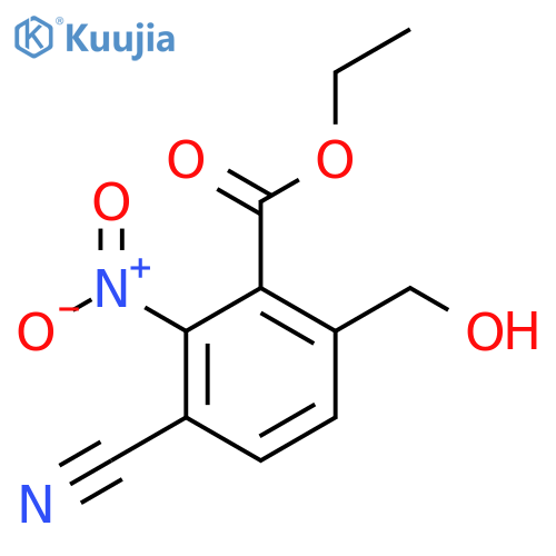 Ethyl 3-cyano-6-hydroxymethyl-2-nitrobenzoate structure