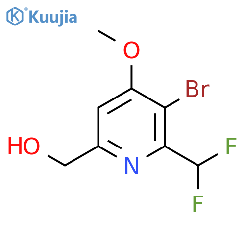 3-Bromo-2-(difluoromethyl)-4-methoxypyridine-6-methanol structure