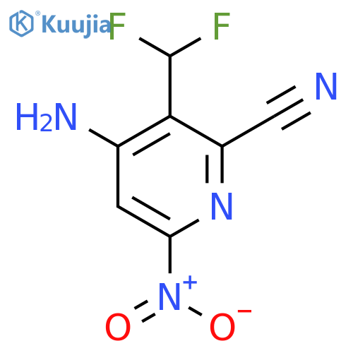 4-Amino-2-cyano-3-(difluoromethyl)-6-nitropyridine structure