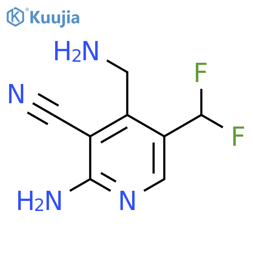 2-Amino-4-(aminomethyl)-3-cyano-5-(difluoromethyl)pyridine structure