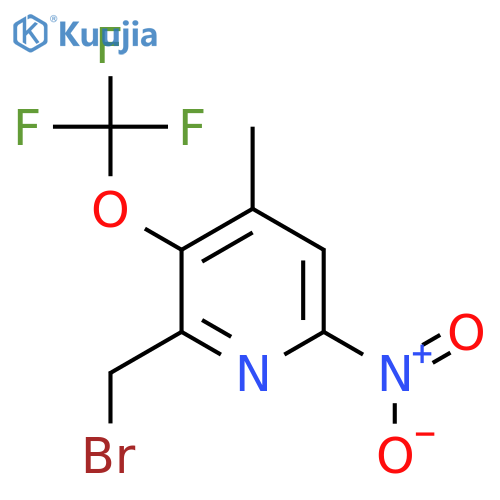 2-(Bromomethyl)-4-methyl-6-nitro-3-(trifluoromethoxy)pyridine structure