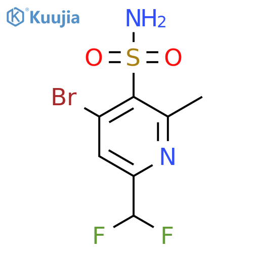 4-Bromo-6-(difluoromethyl)-2-methylpyridine-3-sulfonamide structure