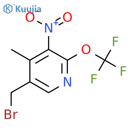 5-(Bromomethyl)-4-methyl-3-nitro-2-(trifluoromethoxy)pyridine structure