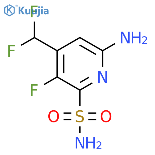 6-Amino-4-(difluoromethyl)-3-fluoropyridine-2-sulfonamide structure