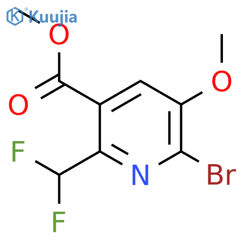 Methyl 2-bromo-6-(difluoromethyl)-3-methoxypyridine-5-carboxylate structure