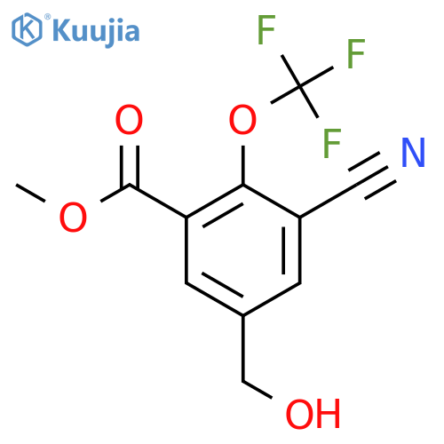 Methyl 3-cyano-5-hydroxymethyl-2-(trifluoromethoxy)benzoate structure