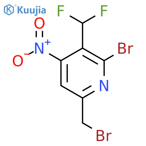 2-Bromo-6-(bromomethyl)-3-(difluoromethyl)-4-nitropyridine structure