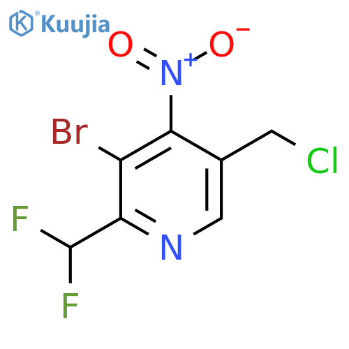3-Bromo-5-(chloromethyl)-2-(difluoromethyl)-4-nitropyridine structure