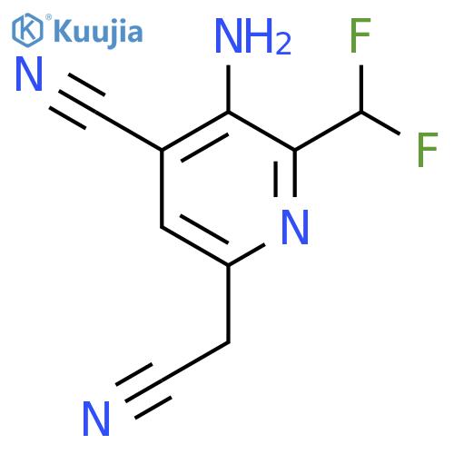 3-Amino-4-cyano-2-(difluoromethyl)pyridine-6-acetonitrile structure