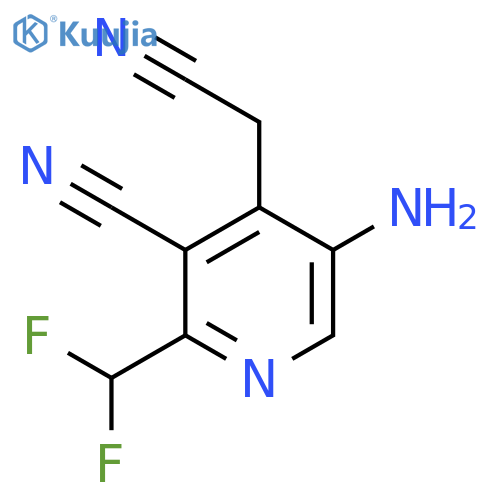 5-Amino-3-cyano-2-(difluoromethyl)pyridine-4-acetonitrile structure