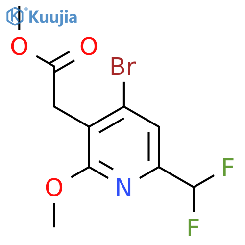 Methyl 4-bromo-6-(difluoromethyl)-2-methoxypyridine-3-acetate structure