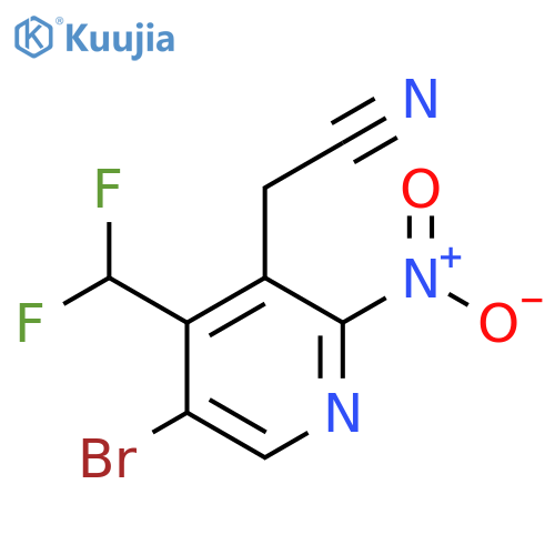 5-Bromo-4-(difluoromethyl)-2-nitropyridine-3-acetonitrile structure