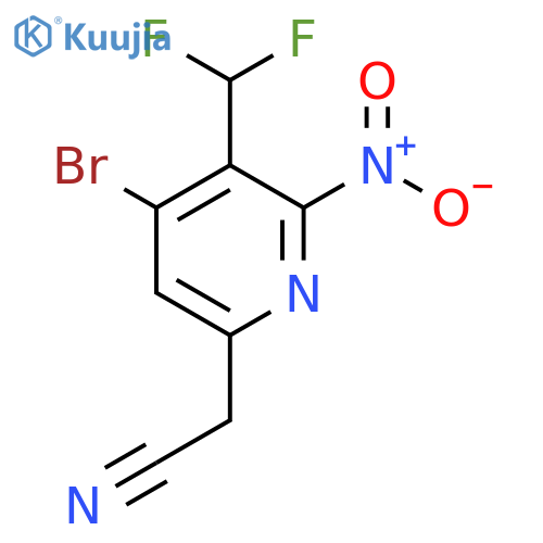 4-Bromo-3-(difluoromethyl)-2-nitropyridine-6-acetonitrile structure