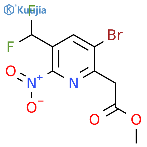 Methyl 3-bromo-5-(difluoromethyl)-6-nitropyridine-2-acetate structure