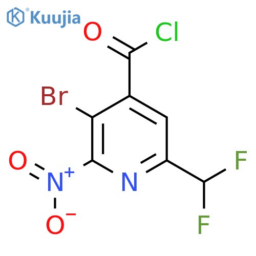 3-Bromo-6-(difluoromethyl)-2-nitropyridine-4-carbonyl chloride structure