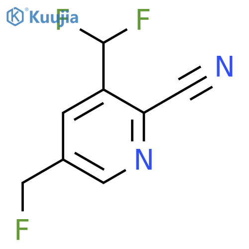 2-Cyano-3-(difluoromethyl)-5-(fluoromethyl)pyridine structure