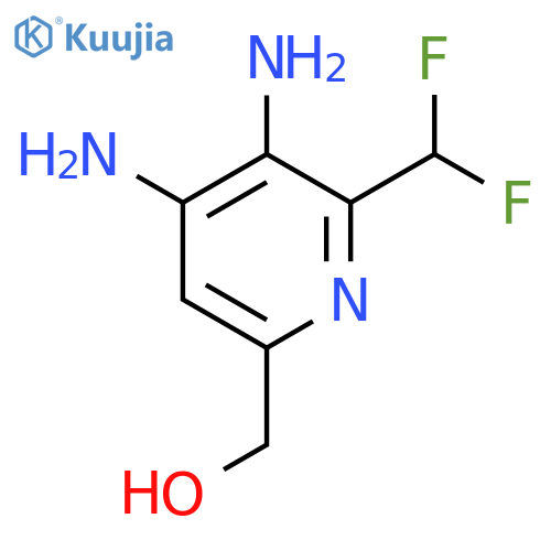 3,4-Diamino-2-(difluoromethyl)pyridine-6-methanol structure