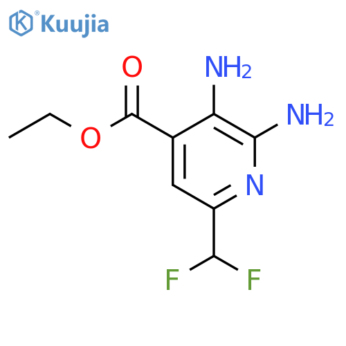 Ethyl 2,3-diamino-6-(difluoromethyl)pyridine-4-carboxylate structure