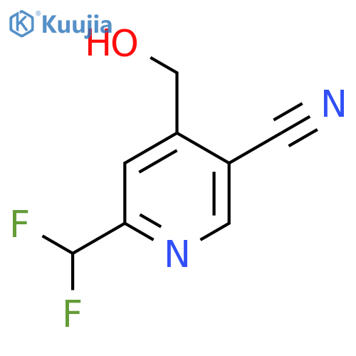 5-Cyano-2-(difluoromethyl)pyridine-4-methanol structure