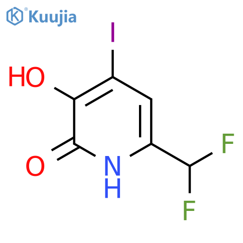 6-(Difluoromethyl)-2,3-dihydroxy-4-iodopyridine structure
