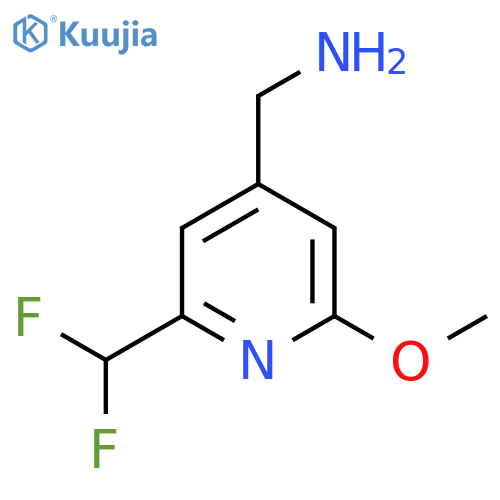 4-(Aminomethyl)-2-(difluoromethyl)-6-methoxypyridine structure