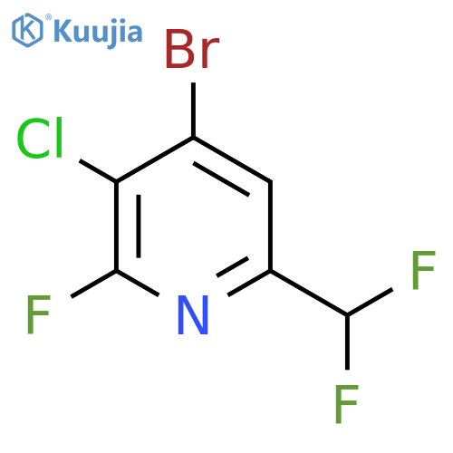 4-Bromo-3-chloro-6-(difluoromethyl)-2-fluoropyridine structure