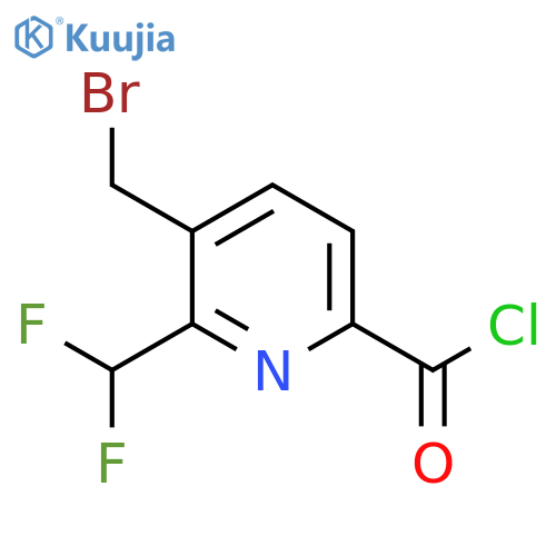3-(Bromomethyl)-2-(difluoromethyl)pyridine-6-carbonyl chloride structure