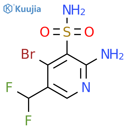 2-Amino-4-bromo-5-(difluoromethyl)pyridine-3-sulfonamide structure