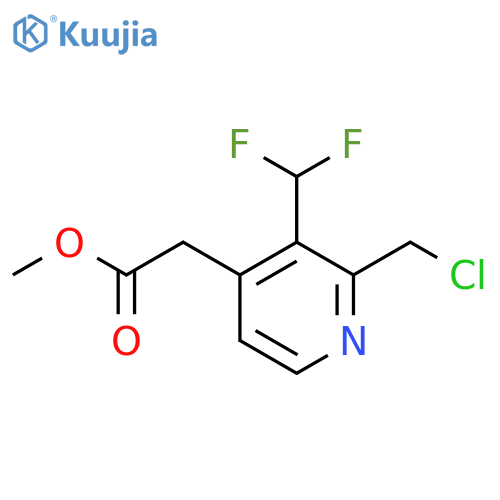 Methyl 2-(chloromethyl)-3-(difluoromethyl)pyridine-4-acetate structure