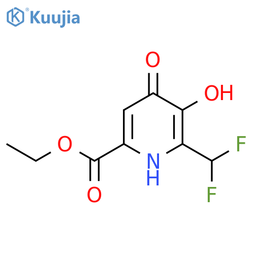Ethyl 2-(difluoromethyl)-3,4-dihydroxypyridine-6-carboxylate structure