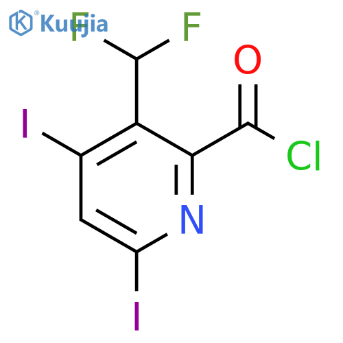3-(Difluoromethyl)-4,6-diiodopyridine-2-carbonyl chloride structure