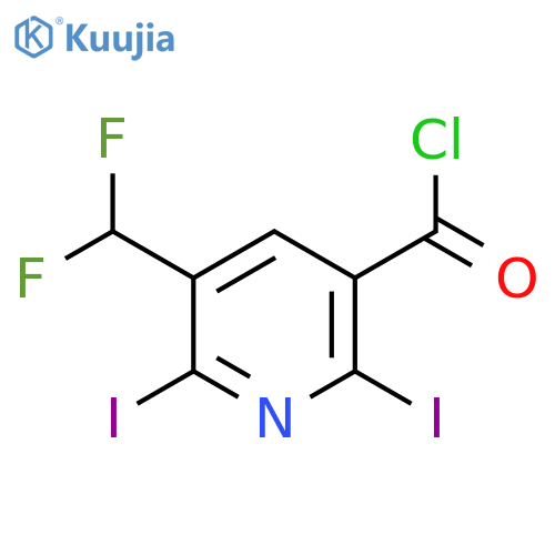 3-(Difluoromethyl)-2,6-diiodopyridine-5-carbonyl chloride structure