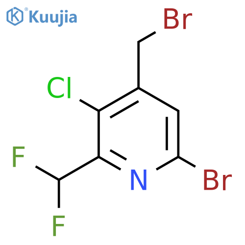 6-Bromo-4-(bromomethyl)-3-chloro-2-(difluoromethyl)pyridine structure