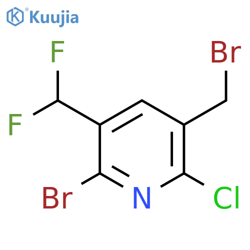 2-Bromo-5-(bromomethyl)-6-chloro-3-(difluoromethyl)pyridine structure