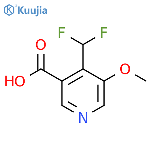 4-(Difluoromethyl)-3-methoxypyridine-5-carboxylic acid structure
