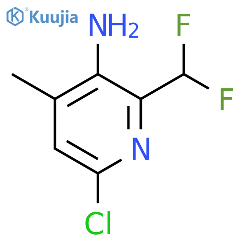 3-Amino-6-chloro-2-(difluoromethyl)-4-methylpyridine structure