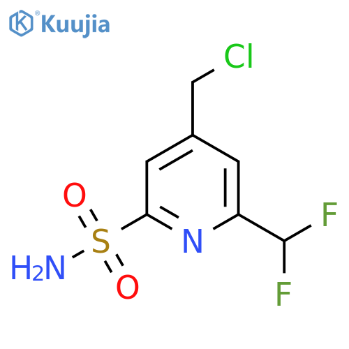 4-(Chloromethyl)-2-(difluoromethyl)pyridine-6-sulfonamide structure