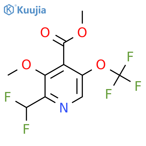 Methyl 2-(difluoromethyl)-3-methoxy-5-(trifluoromethoxy)pyridine-4-carboxylate structure