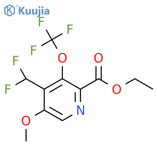 Ethyl 4-(difluoromethyl)-5-methoxy-3-(trifluoromethoxy)pyridine-2-carboxylate structure