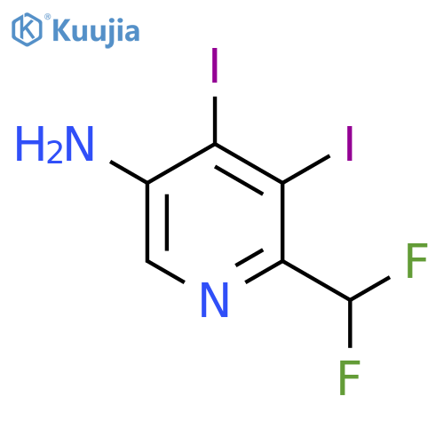 5-Amino-2-(difluoromethyl)-3,4-diiodopyridine structure