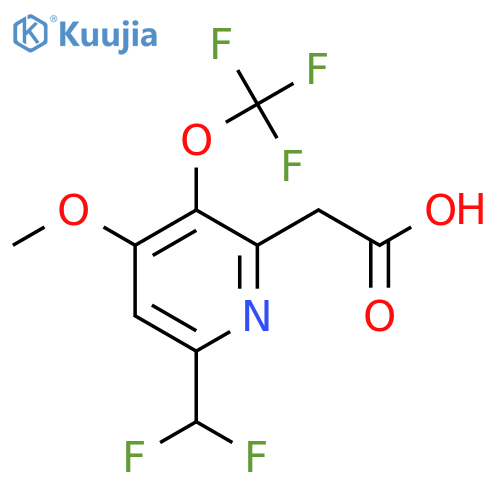 6-(Difluoromethyl)-4-methoxy-3-(trifluoromethoxy)pyridine-2-acetic acid structure