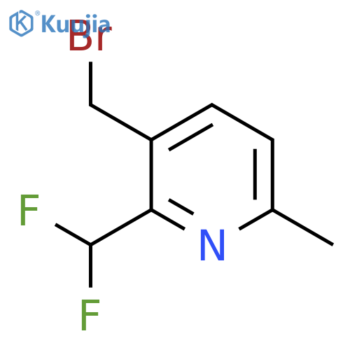 3-(Bromomethyl)-2-(difluoromethyl)-6-methylpyridine structure